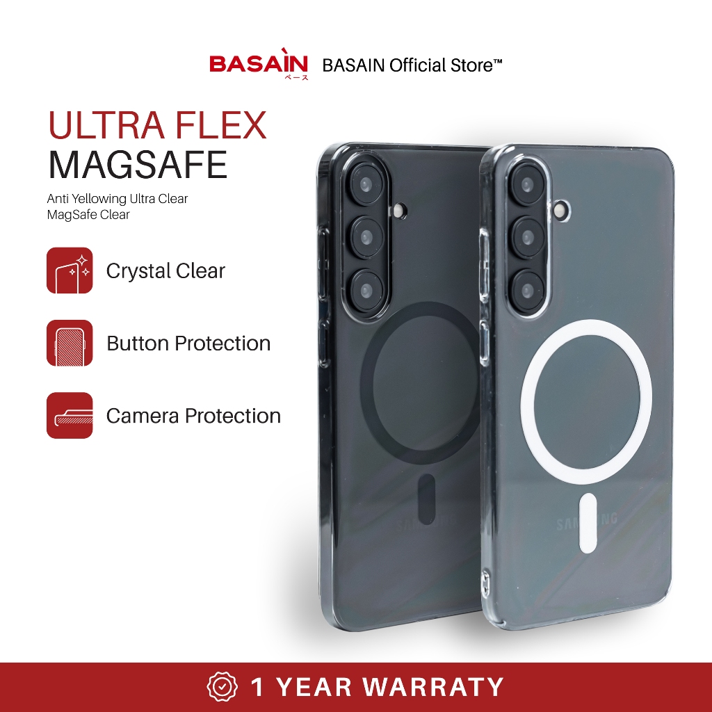 BASAIN Casing Samsung S22/Plus/Ultra ULTRA FLEX MagSafe Case | Anti Yellowing