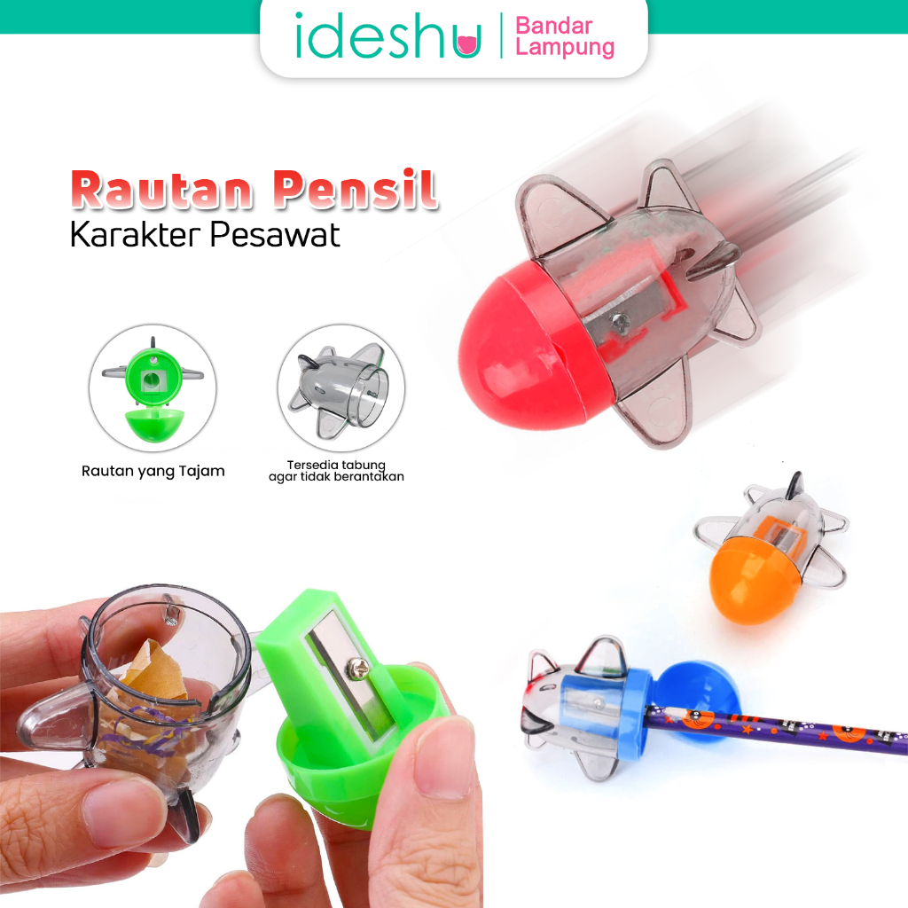 

Rautan Karakter Pesawat Tempur Pencil Sharpener Import COD Plastik Stationery 756