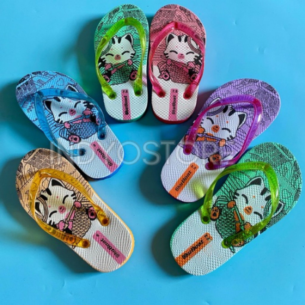 SKY BOAT KUCING KIDS SANDAL JEPIT ANAK