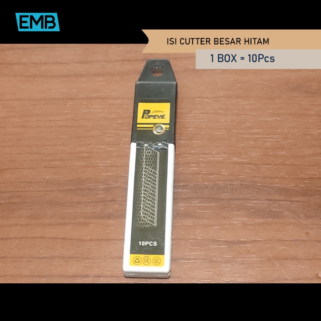 

Isi Cutter Besar 10 PCS 18mm SK5 REFILL PISAU KATER BAJA HITAM LEBAR BAGUS MURAH