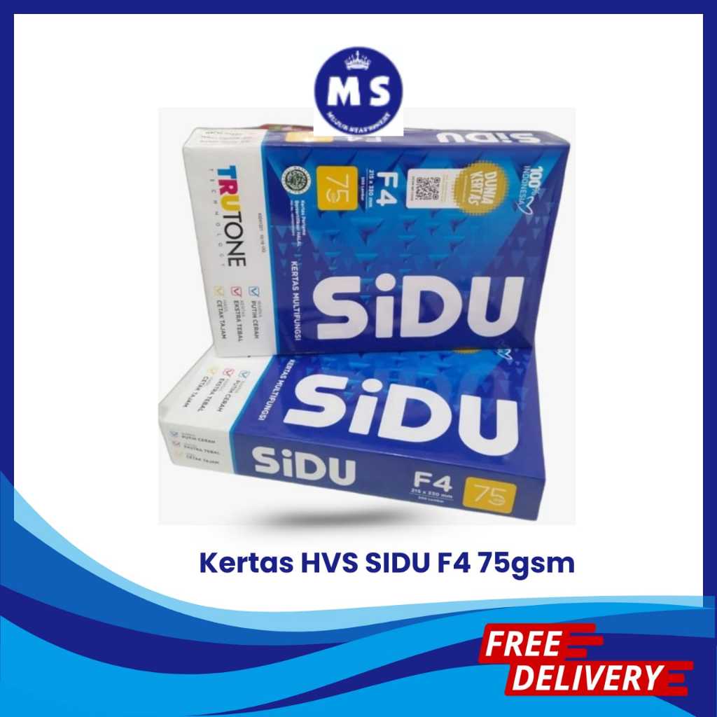 

KERTAS HVS SIDU SINAR DUNIA F4 75 GSM