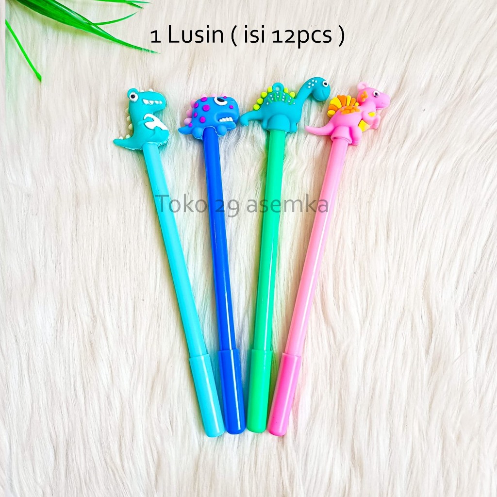 

12PCS SELUSIN PULPEN GEL KARAKTER DINOSAURUS SERIES PGK-1898 ALAT TULIS PERLENGKAPAN SEKOLAH