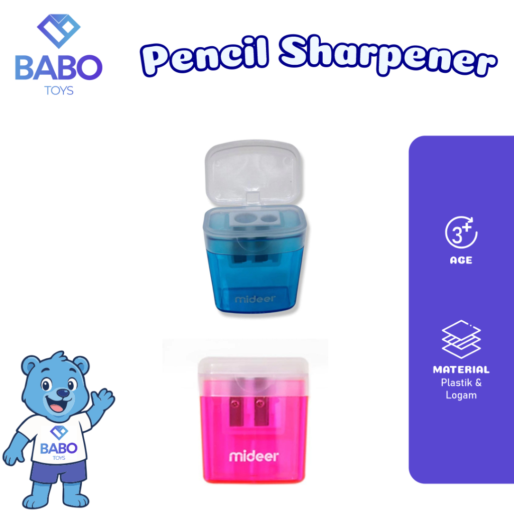 

Mideer Rautan / serutan Pensil Anak 2in1 - Pencil Sharpener Mideer | Peralatan Sekolah Anak