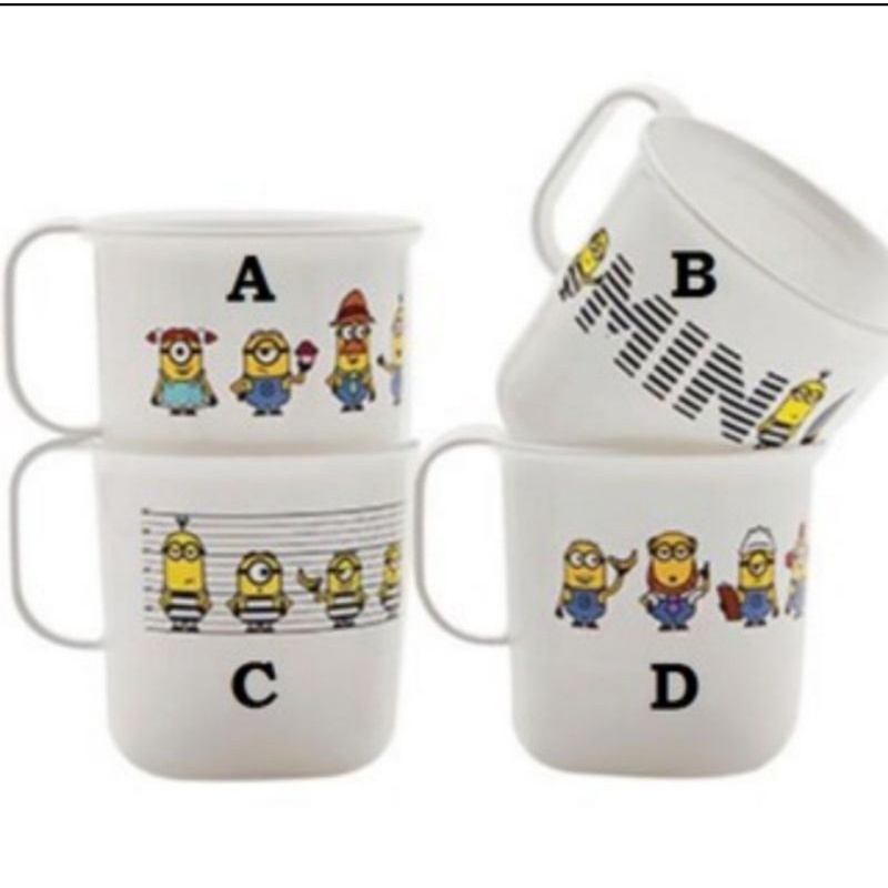 PROMO Tupperware  Familia Mug ECER 1pcs Ungu // bicycle mug // papoy mug // minion mug