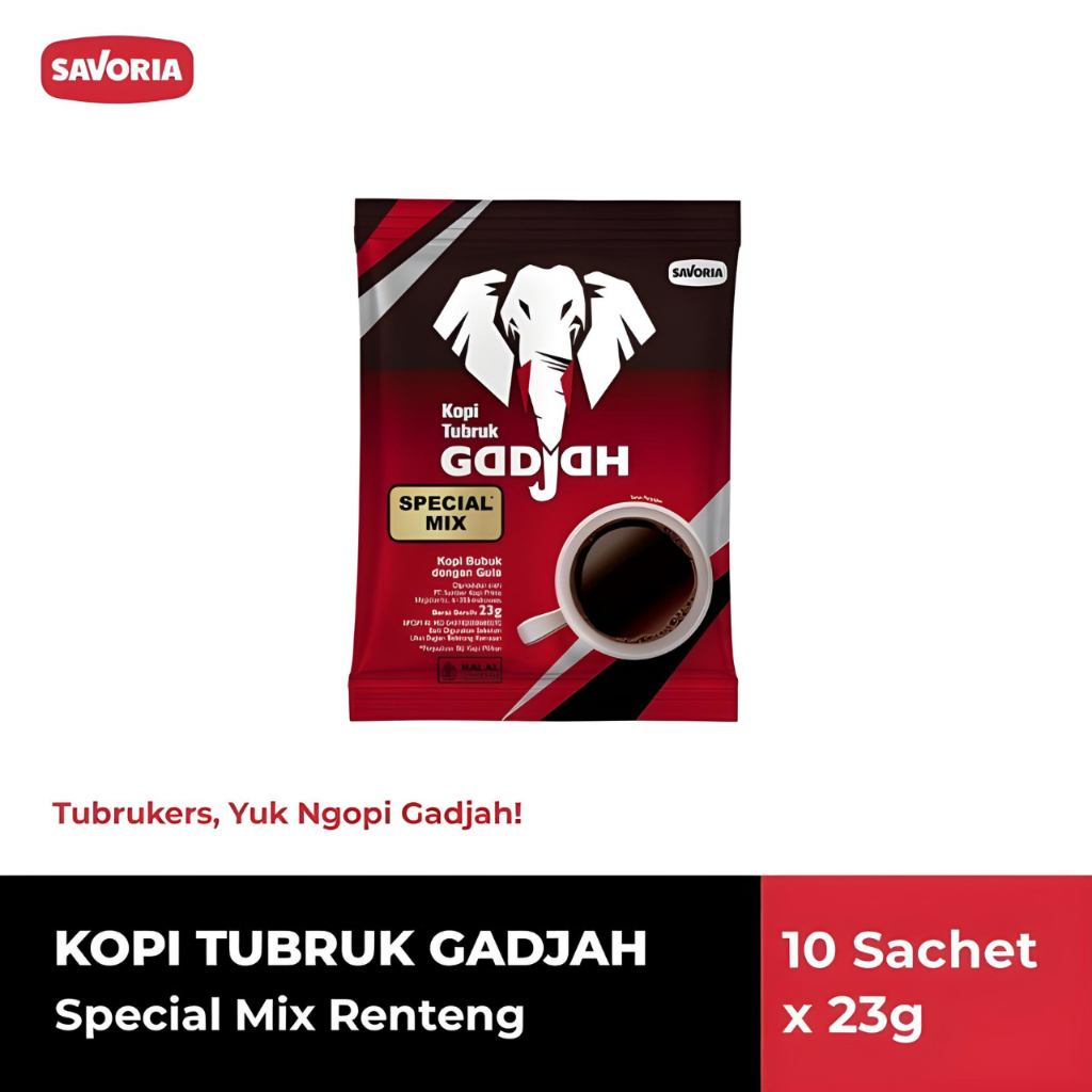 

Kopi Tubruk Gadjah Special Mix Renteng - Kopi dan Gula 10 Sachet x 23g
