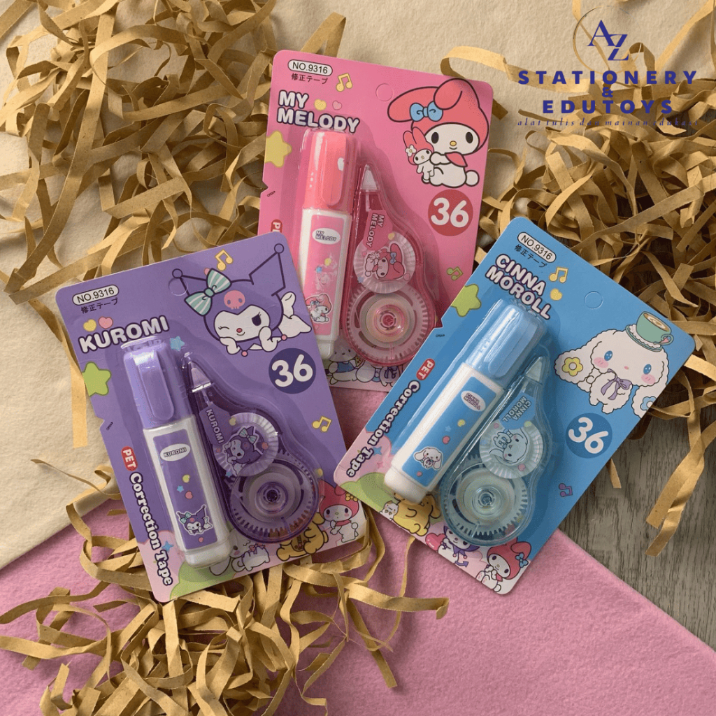 

Correction Tape Nial Sanrio 2in1 No. 9316 Pita Koreksi Tipe Ex Kertas Lucu