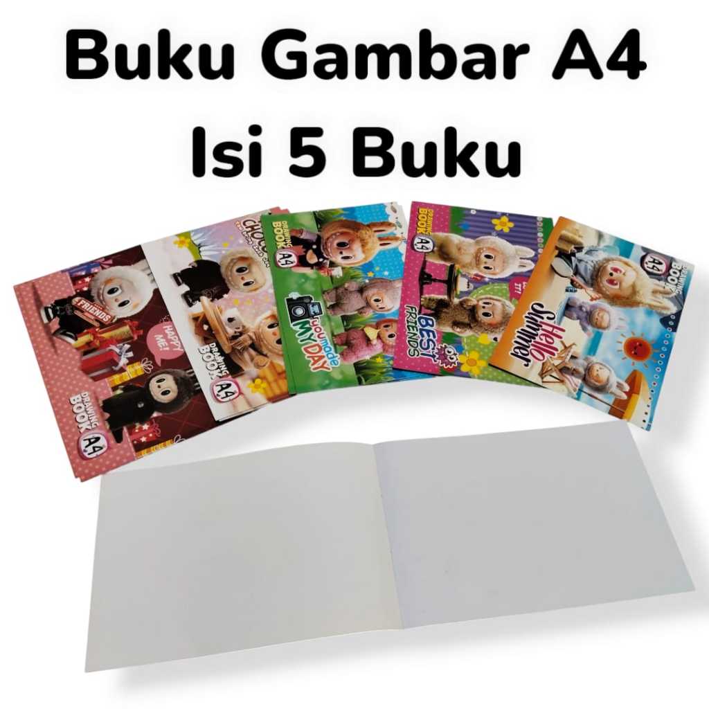 

AS888 - Buku Gambar Anak Ukuran A4 Isi 5 Buku Karakter Kartun