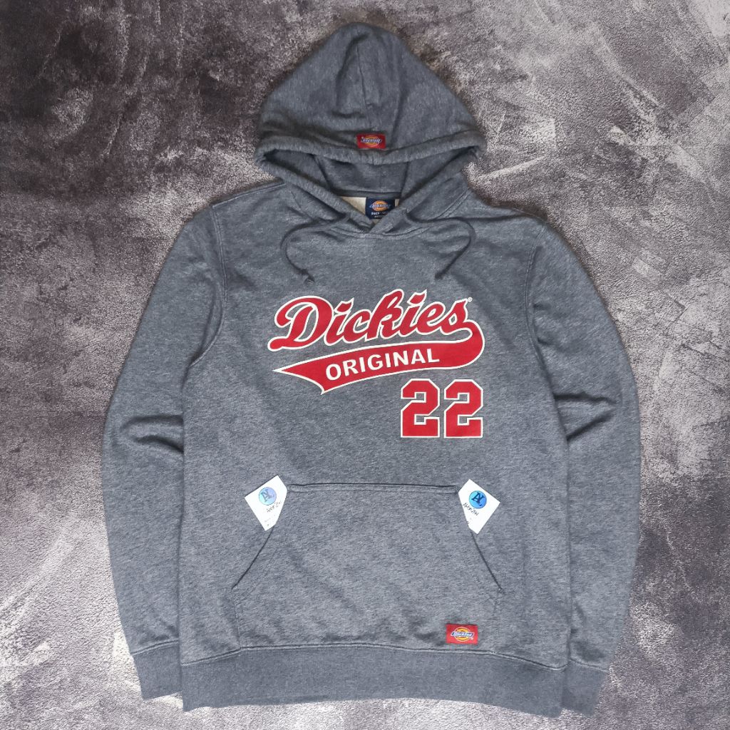 Hoodie Dickies Dickis Velvet Art 22 Grey abu abu Size Medium Second Full Tag