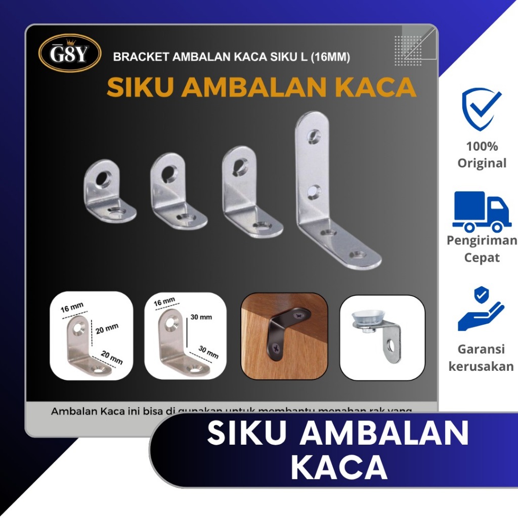 Siku Ambalan L / Bracket Siku Ambalan / Penyangga Siku ( Siku Ambalan Rak Dinding )