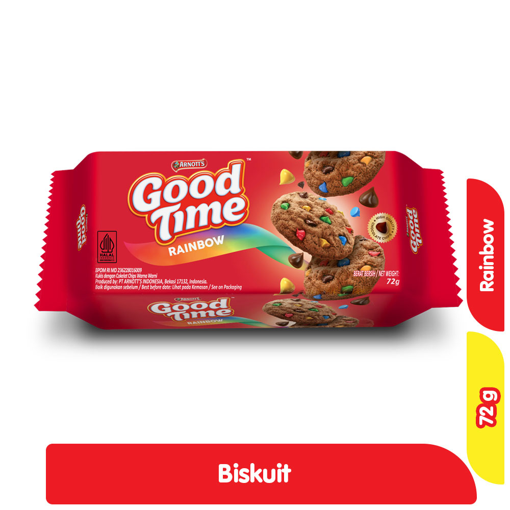 

GOOD TIME COOKIES CHOCOHIPS RAINBOW PCK 72g