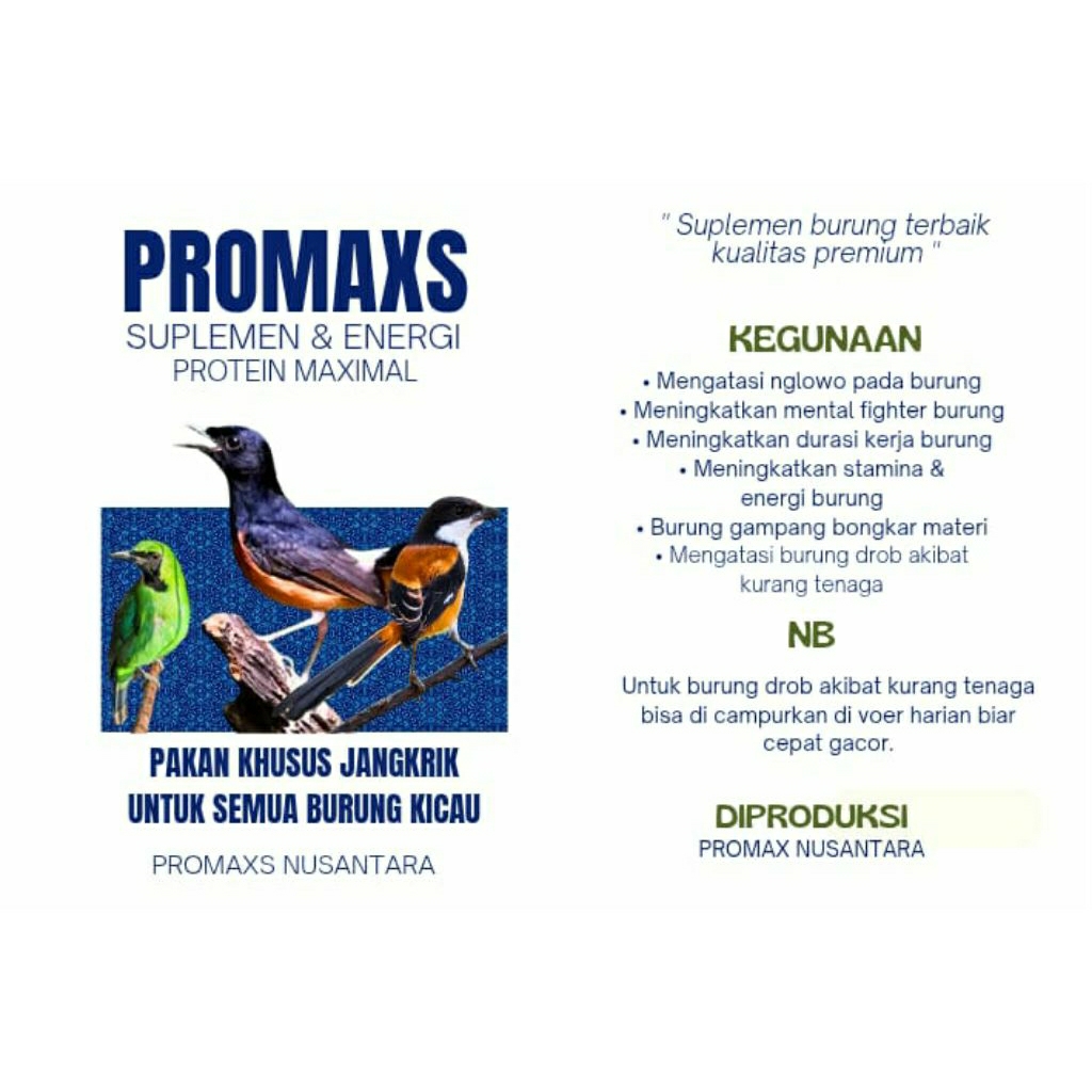 VOER PENGGACOR BURUNG VOER PROMAX