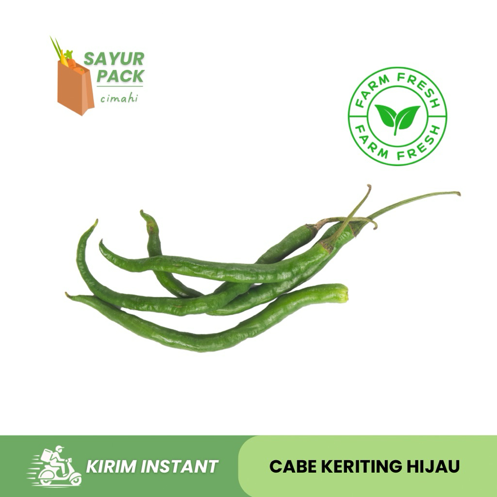 

CABE KERITING HIJAU 250gr 500gr 1kg | cabe kriting hijau | cabe hijau | sayur instant cimahi