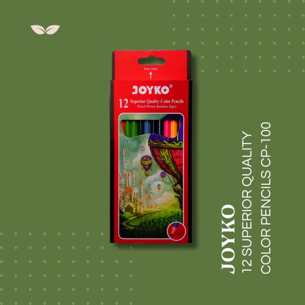 

JOYKO 12 SUPERIOR QUALITY COLOR PENCILS CP-100