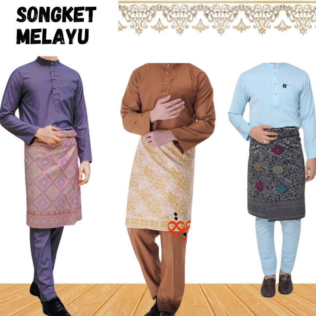Sarung Songket Lilit Pria Rumpak Melayu Sarung Sultan
