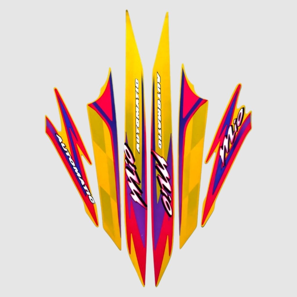 STRIPING YAMAHA MIO SPORTY 2004 KUNING