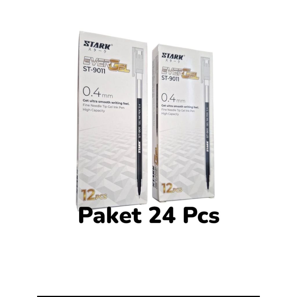 

PAKET Usaha 24 Pcs Pulpen Stark ST-9011/Pulpen Gel Hitam/Pen gel/Pulpen Basah/Pen