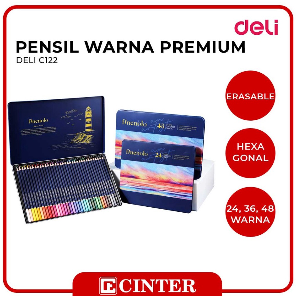 

KODE H7N DELI PENCIL COLOUR PENSIL WARNA FINENOLO EC122 WARNA HYBRID TECH