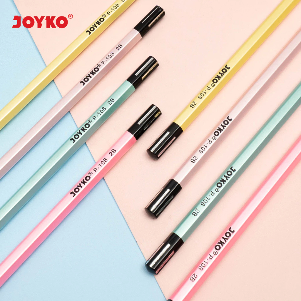 

Pencil Pensil Joyko P-108 2B Pearl 1 BOX 12 PCS Pearl Color Pensil
