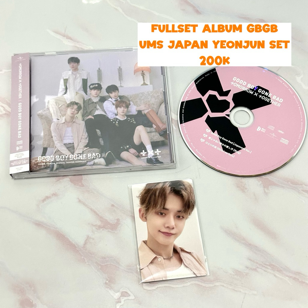 OFFICIAL TXT ALBUM JAPAN UMS GOOD BOY GONE BAD GBGB YEONJUN FULLSET