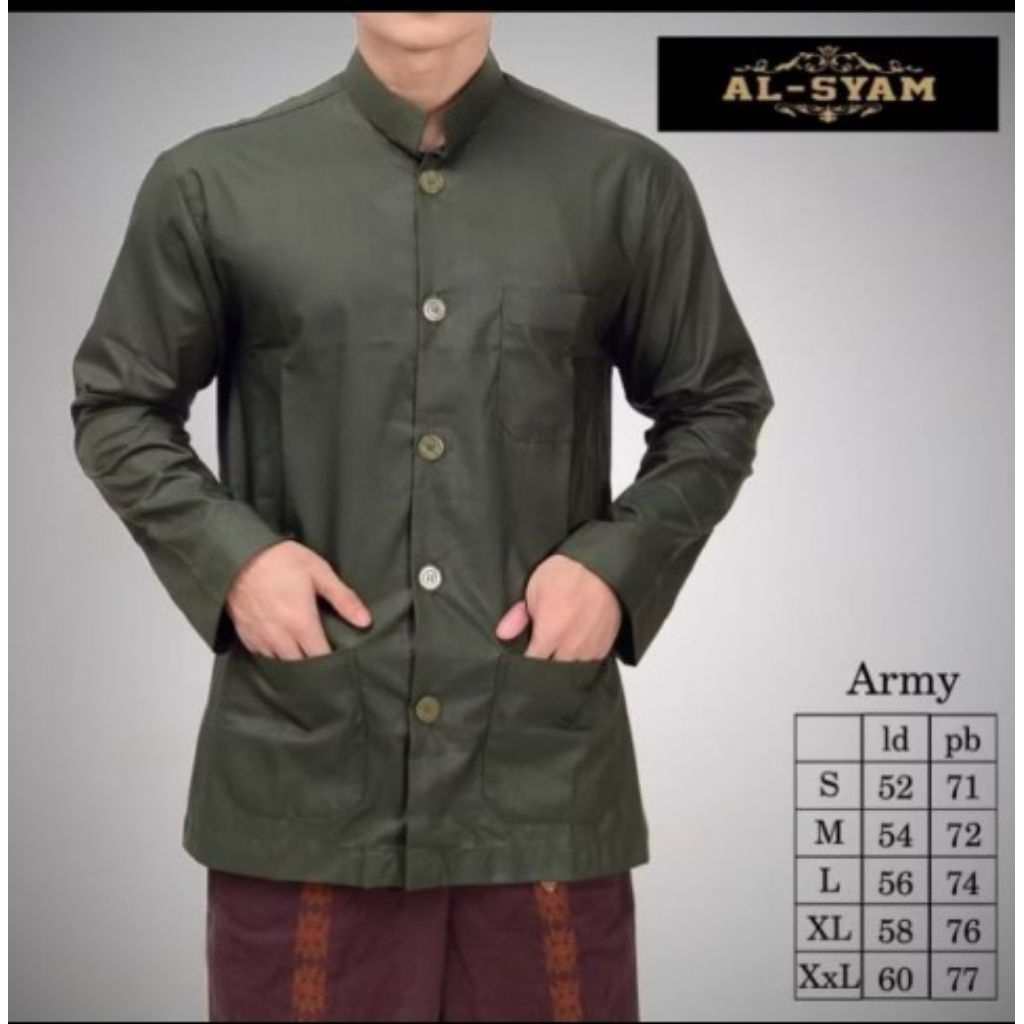 Koko Haibah Ammu Premium Baju Muslim Saku Depan Bahan Katun Madinah