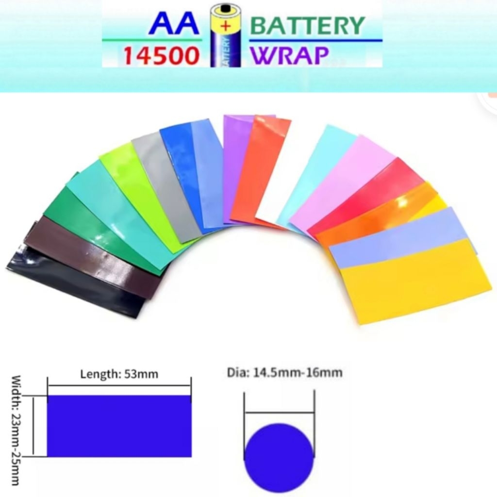 Baterai Wrap AA 14500 Pembungkus PVC Batere Tamiya abc A2
