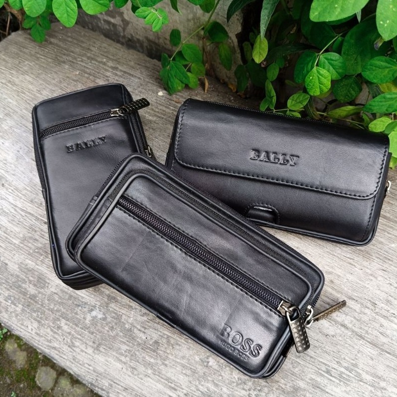 KODE Y46C Dompet Hp Kulit Double Tempat Slot  Tempat Hp Double Kulit Asli  Sarung Hp Double Kulit Sa