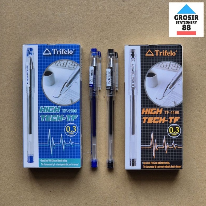 

Bolpoin Hitech Trifelo Hitam Biru 1 LUSIN ORIGINAL KODE X6I1