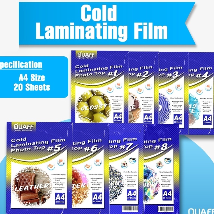 

Plastik Laminasi Dingin ukuran A4 8micron 2 lembarPhoto Top Cold Laminating Film KODE L8X7
