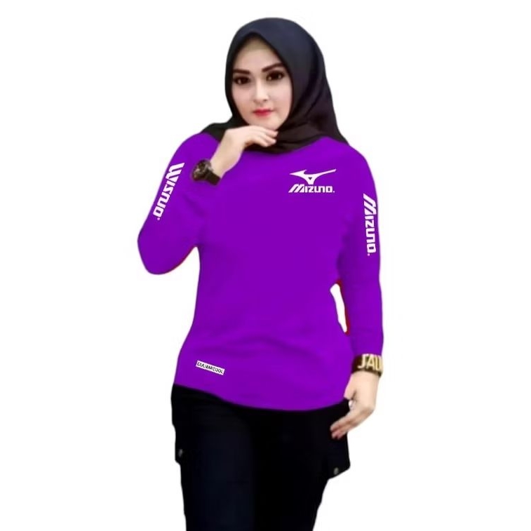 BAJU SENAM WANITA AEROBIK MIZUNO, SENAM, YOGA LENGAN PANJANG