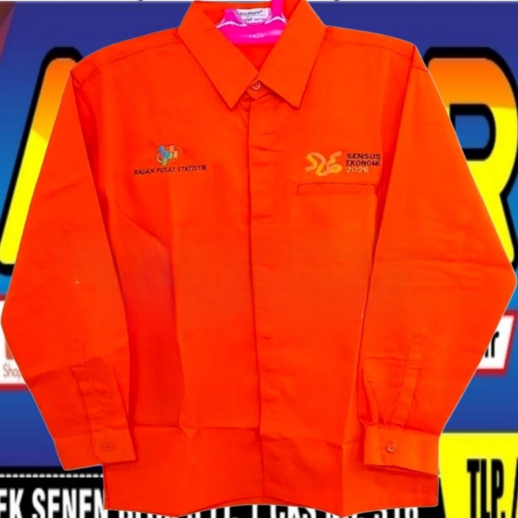 kantong 1 kemeja sensus ekonomi baju sensus ekonomi seragam sensus ekonomi Pdh sensus ekonomi kemeja