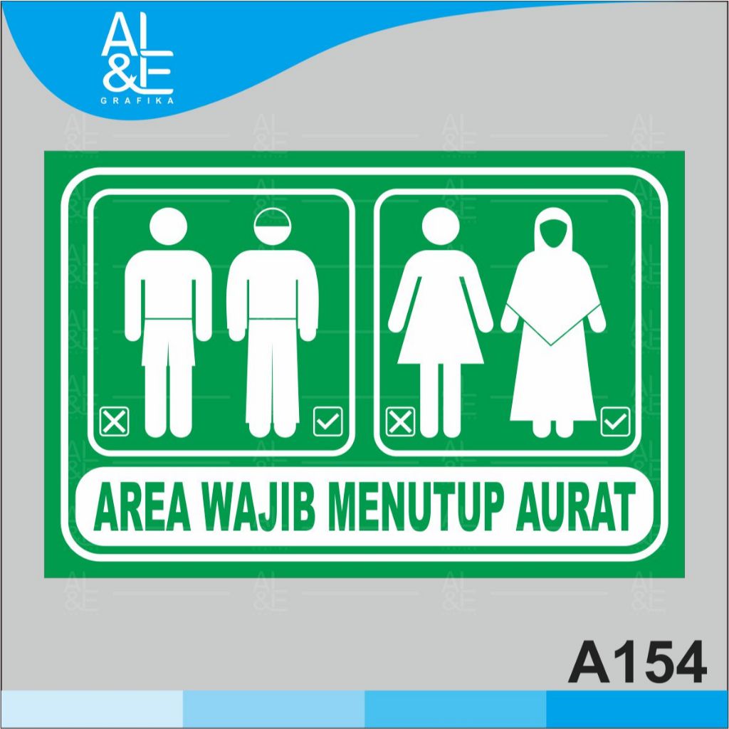 

A154 - Acrylic Sign, Stiker Akrilik Area Wajib Menutup Aurat, Tahan Air, Premium dan Murah