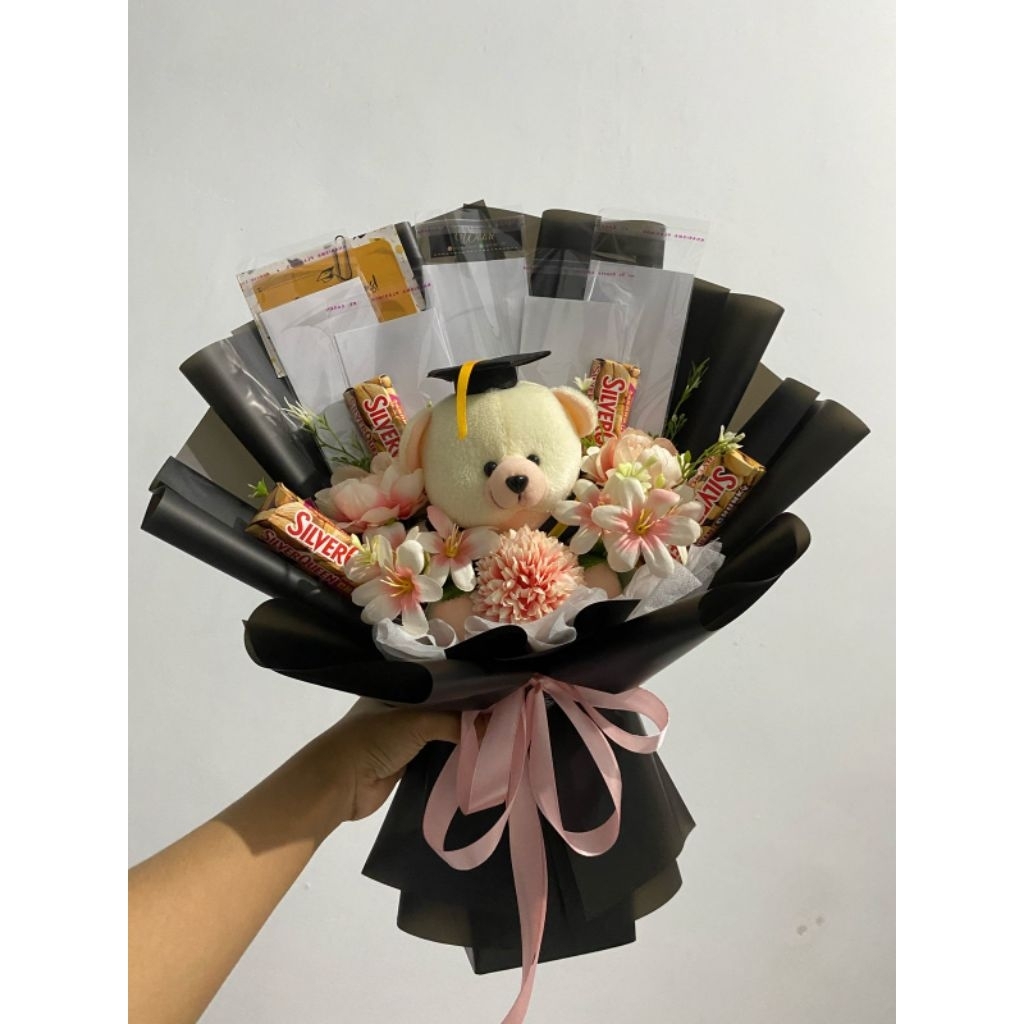 

(INSTANT) Buket coklat beruang silverqueen buket viral