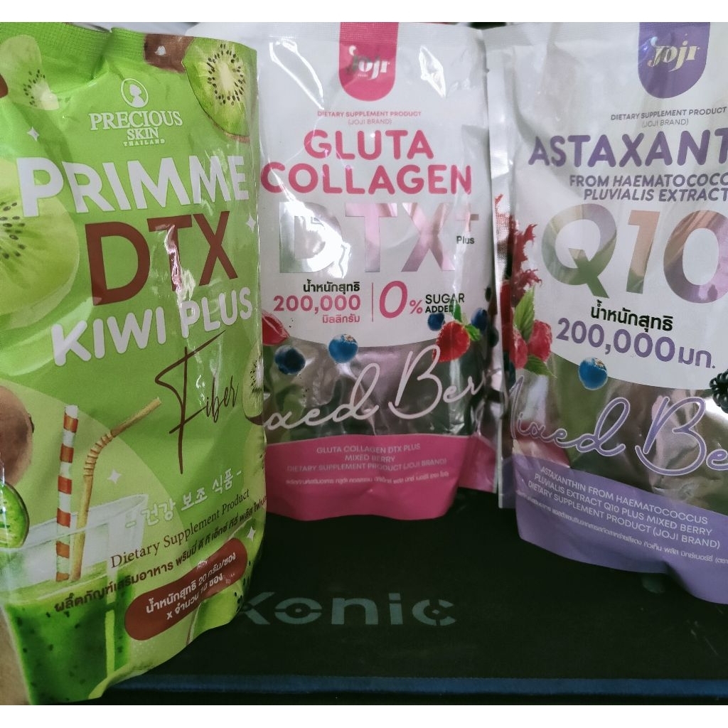 Detox Primme DTX Kiwi Plus Fiber|Gluta Collagen|Astaxanthin Q10+|Dietary Supplement Product/Minuman 