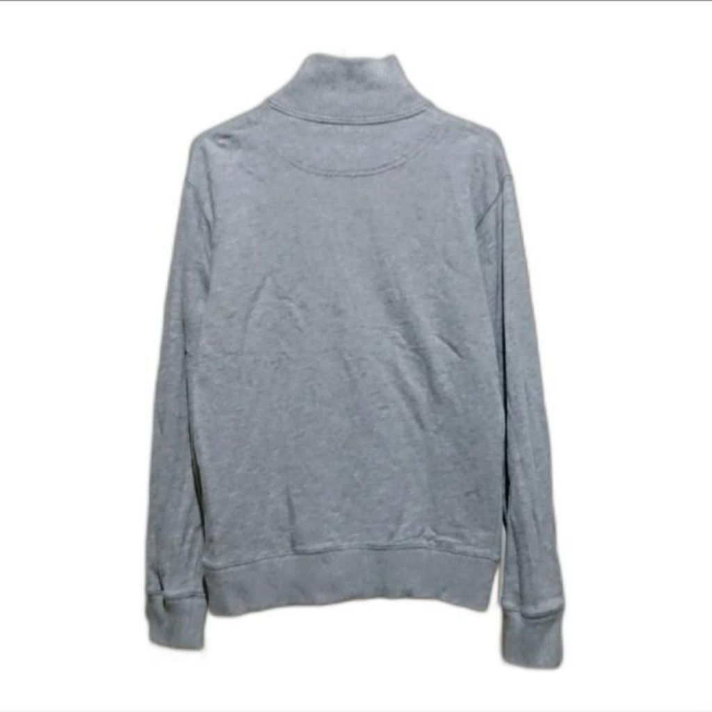 sweater half button uniqlo x MLB New York Yankees grey abu original