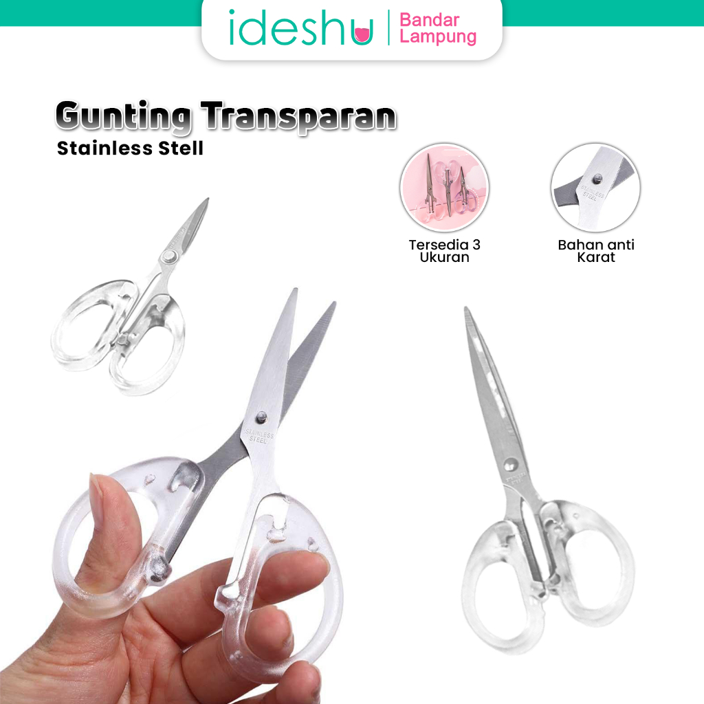 

Gunting Kertas Transparan Pemotong Kertas Scrapbooking Cutter Perlengkapan Kantor Sekolah Import COD Stainless 982