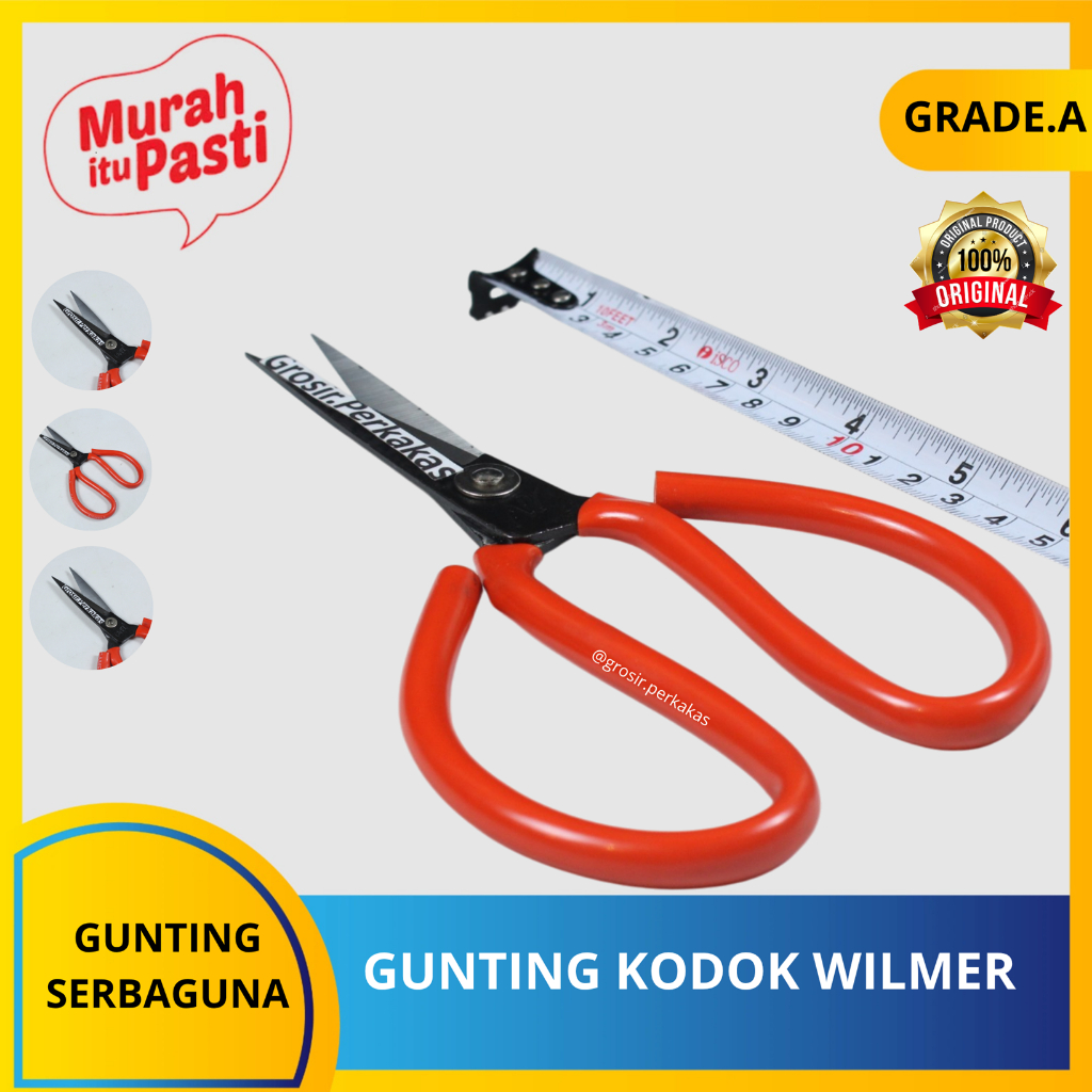 

GUNTING KODOK WILMER - Gunting Kulit/Kain/Seng/SERBAGUNA. [A][#GUNTING]