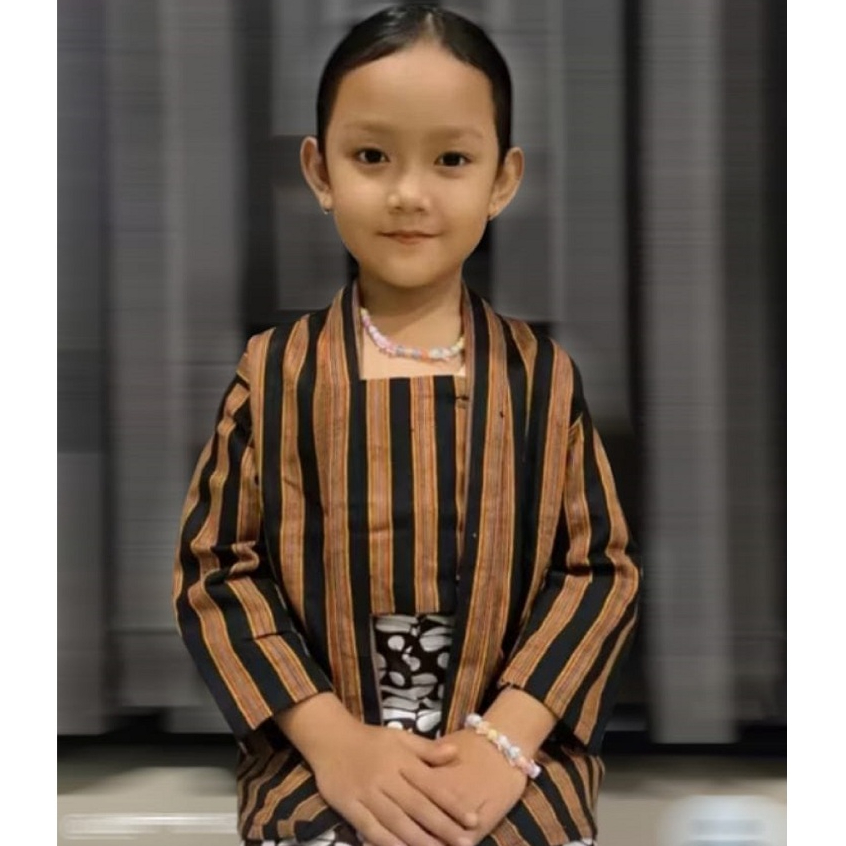Kebaya Lurik Anak Perempuan Kebaya Lurik Anak TK dan SD Baju Adat Jawa Anak Perempuan