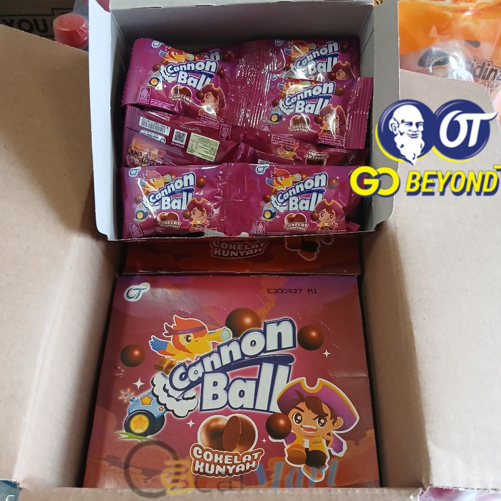 

Cannon Ball coklat kunyah 1 pack isi 24pcs 5.4gr