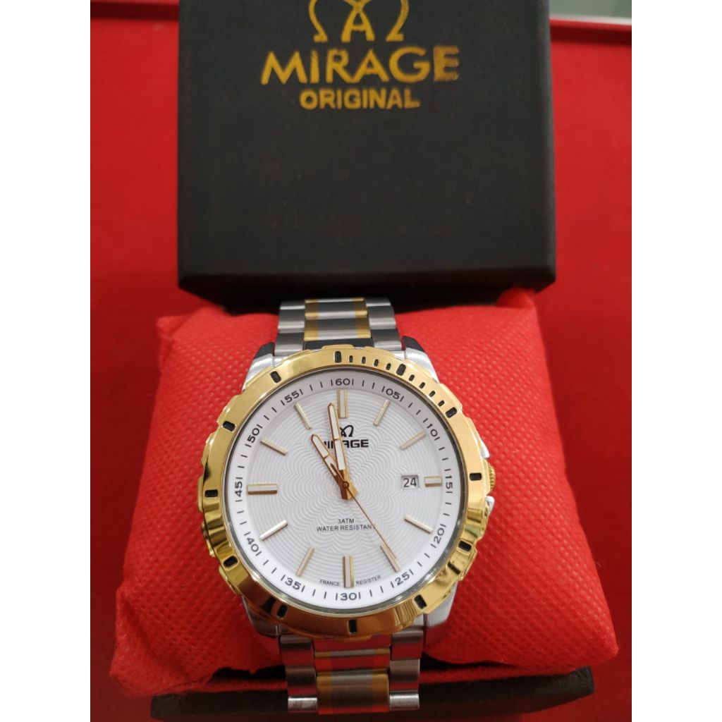Jam Tangan Pria MIRAGE 8549BRP-M Original