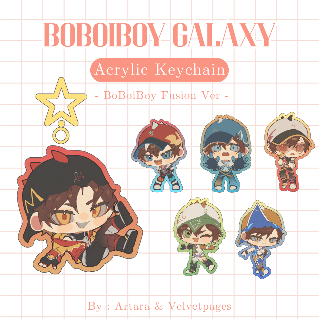 [VelvetPages] Boboiboy Galaxy Acrylic Keychain | Fusion Ver by Artara