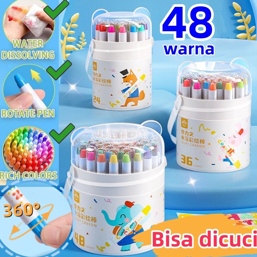 

KODE J66V Bisa dicuci Crayon anak lengkap48 warna lengkapkrayon pensil warna lengkapanti kotor dan patahPenting untuk menggambar anakanak
