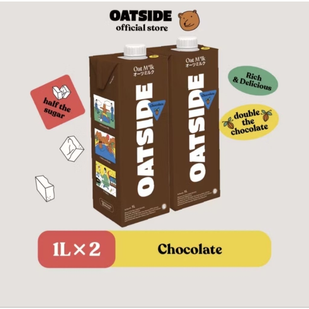 

OATSIDE Oat Milk Chocolate 1L (2pcs) | Susu Oat Rasa Cokelat