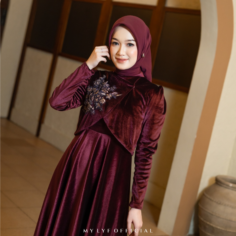 MYLYF OFFICIAL - VAZA SET DRESS - CIRCLE - PANJANG - RESEPSI LAMARAN PREWED LEBARAN BUKBER - WANITA 