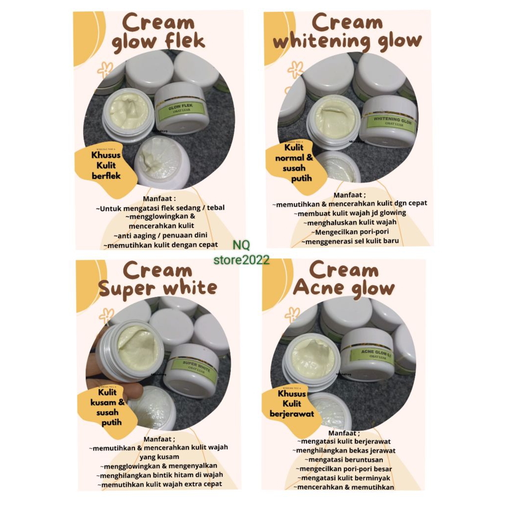 CREAM LABEL HIJAU GLOW FLEK | SUPER WHITE | ACNE GLOW / WHITE | WHITENING GLOW ORIGINAL