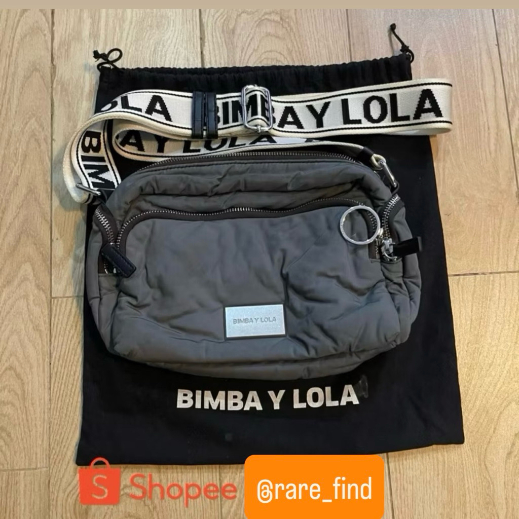 [PRElOVED] Authentic Bimba Y Lola Olive Grey SHW with Dustbag Rare Item Winter Crossbody M Strap Bla