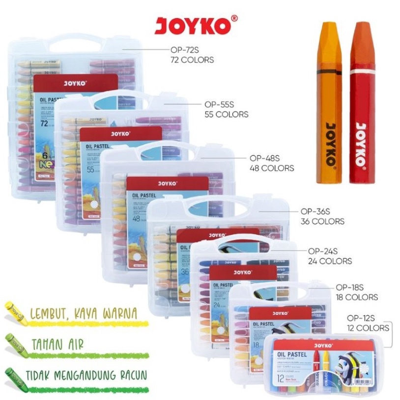

KODE N76Z CRAYON JOYKOPASCOLAGREEBEL ISI 24 WARNA Krayon Oil Pastel