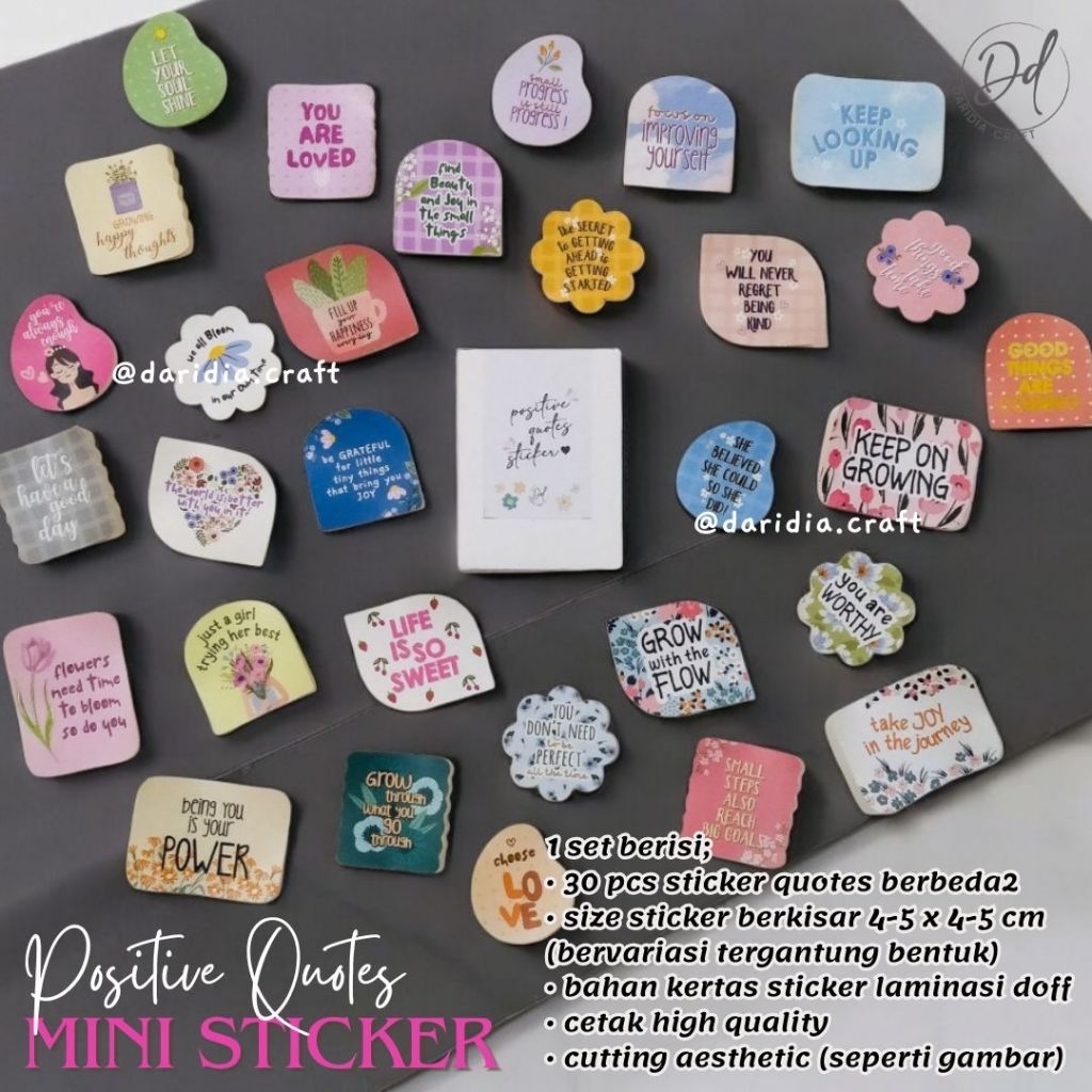 

(30pcs) STICKER POSITIVE QUOTES AESTHETIC