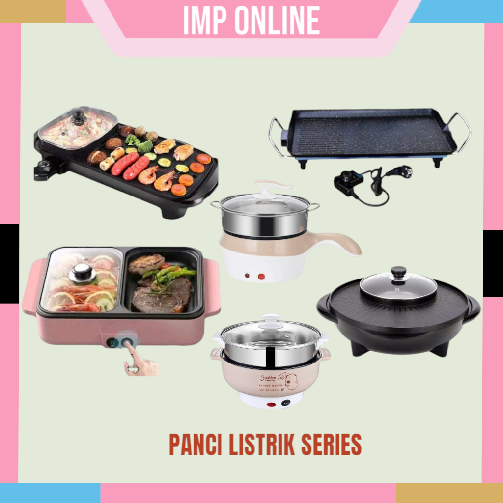 IMP- Alat Panggang Listrik 2in1 BBQ Korean Grill & Hotpot Multifungsi Kualitas Bagus