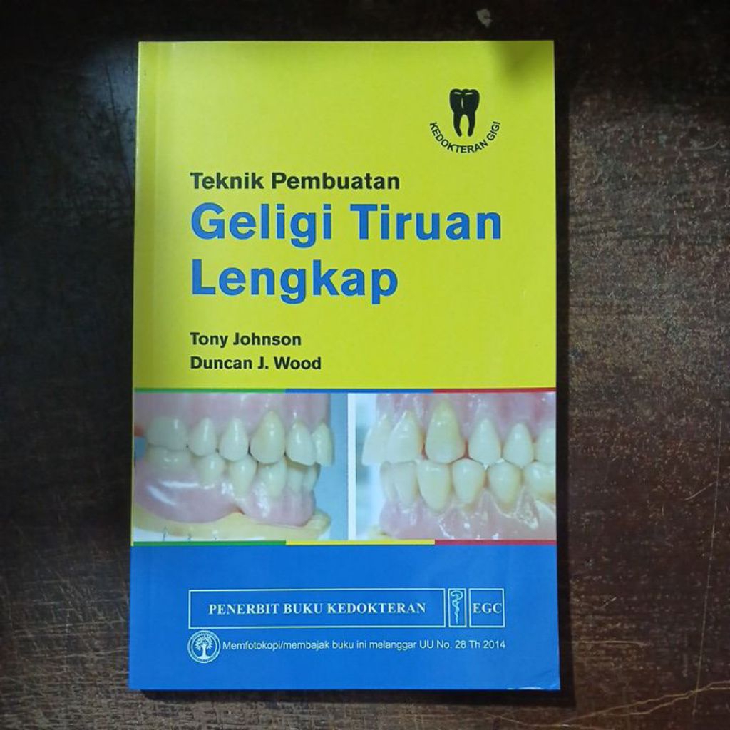 Buku Original Teknik Pembuatan Geligi Tiruan Lengkap ~ EGC