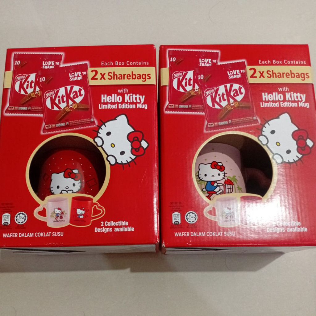 

Paket 2 x Sharebags Wafer Kitkat Plus Gelas Hello Kitty
